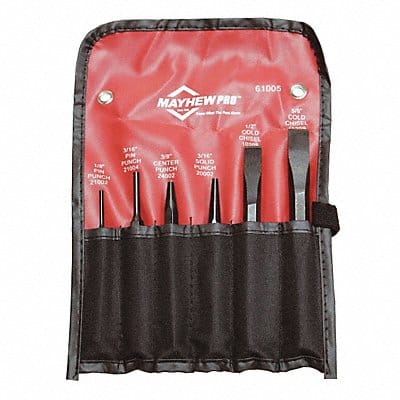 Punch and Chisel Set 6-Piece Steel