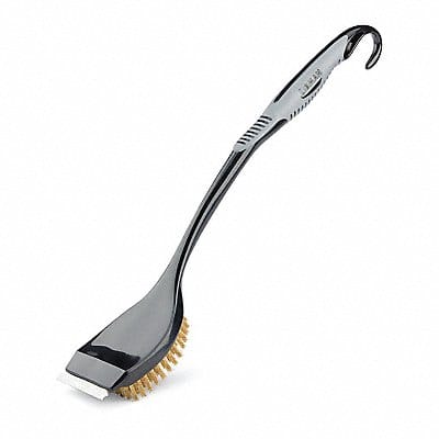 Grill Brush w/Scraper Brass Blk/Gry PK6