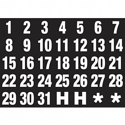 Magnetic Heading Numbers 1 in.W x 1 in.H