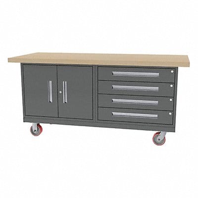 Mobile Cab Bench Butcher Block 72 W 30 D