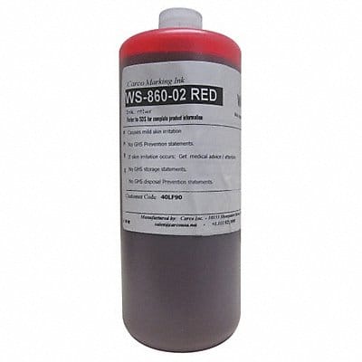 Marking Ink Dye Type Red qt. 5 to 15 min