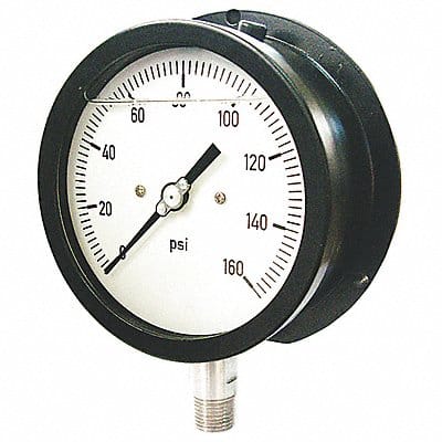 Pressure Gauge 10 psi Graduations Blk