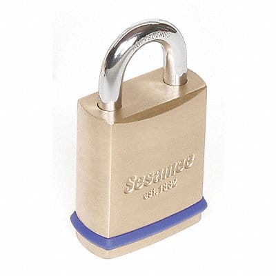 Keyed Padlock 25/32 in Rectangle Gold