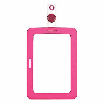 Badge Holder Rubberized Pink PK2