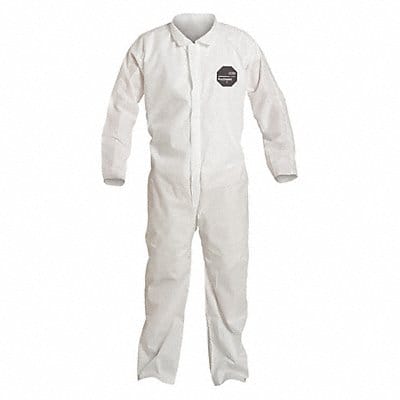 H3322 Collared Coveralls XL White SMS PK25