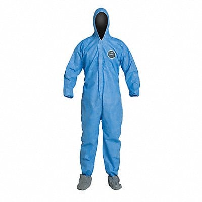 H3327 Hooded Coveralls M Blue SMS PK25