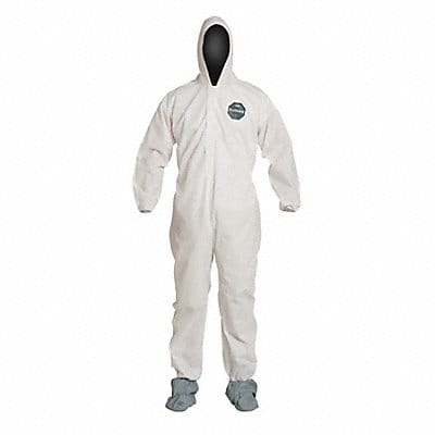 H3327 Hooded Coveralls M White SMS PK25