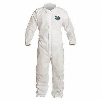 H3333 Collared Coveralls 5XL White SMS PK25