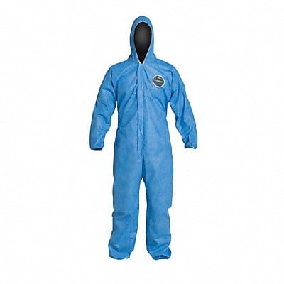 H3337 Hooded Coveralls M Blue SMS PK25