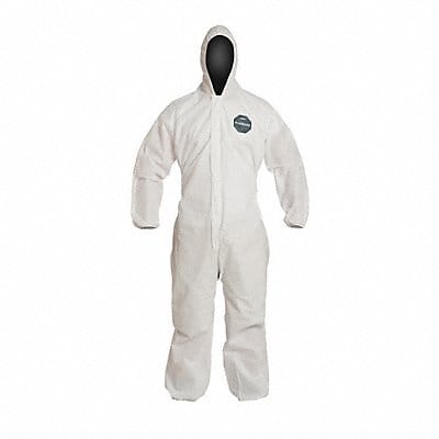 H3337 Hooded Coveralls M White SMS PK25