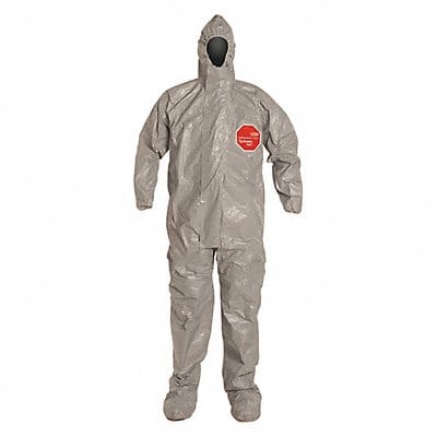 Hooded Coverall w/Socks Gray 2XL PK6