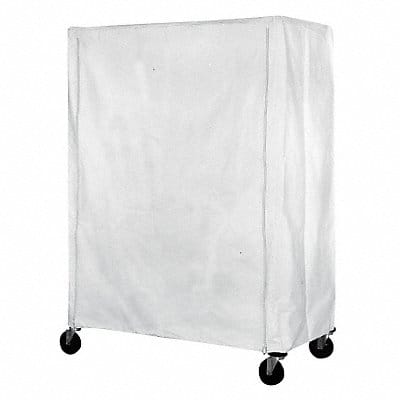 Cart Cover 36x18x63 White Poly Zipper