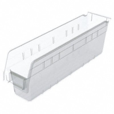 Shelf Bin Clear Plastic 6 in