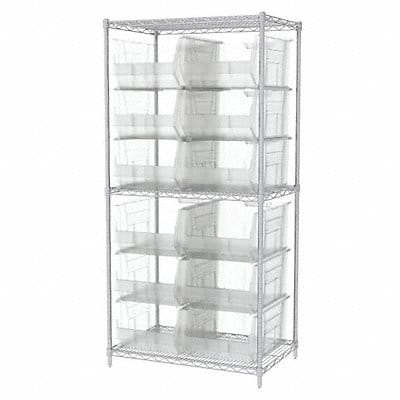 Bin Shlvng 24inx74inx36in Clear