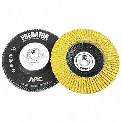 Flap Disc 4 1/2 in Dia 7/8 in Arbor PK10