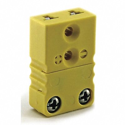 Thermocouple Jack K Yellow 2 Flat Pins