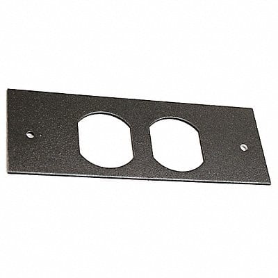 Duplex Faceplate Fitting Black Steel