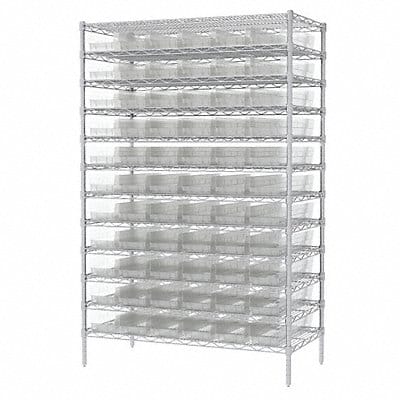 Bin Shlvng 24inx74inx48in Clear