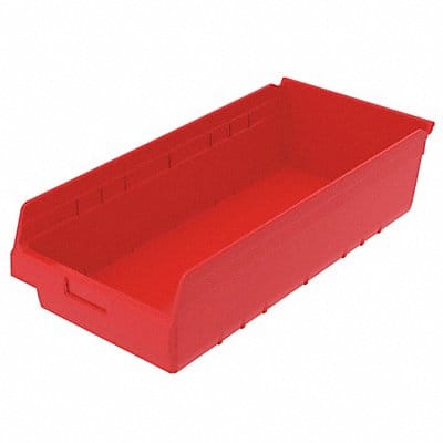 H2370 Shelf Bin Red Plastic 6 in