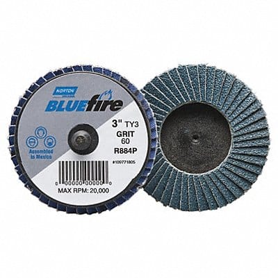 J5078 Flap Disc 3 in Dia P40 Grit Type 27