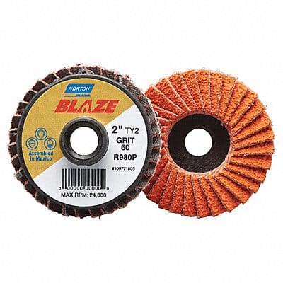 Flap Disc 2 in Dia 60 Grit Type 27