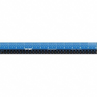 Ruler Inch Gloss White Plastic 12in.