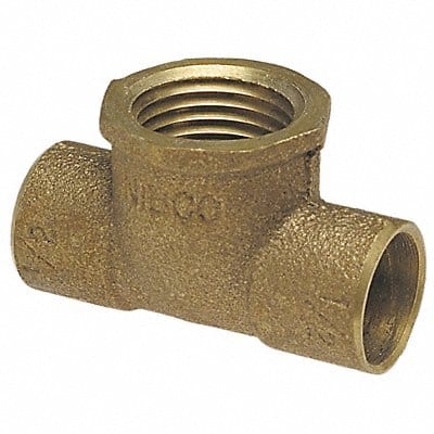 Tee LL Cast Bronze 1/2 Tube CxCxFNPT