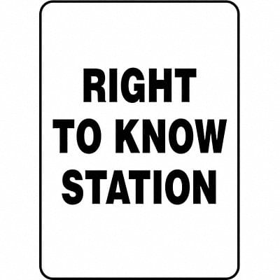 Right To Know Station SafetySign 14x10In