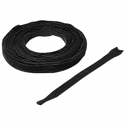 Hook-and-Loop Cable Tie 8 in Black PK45