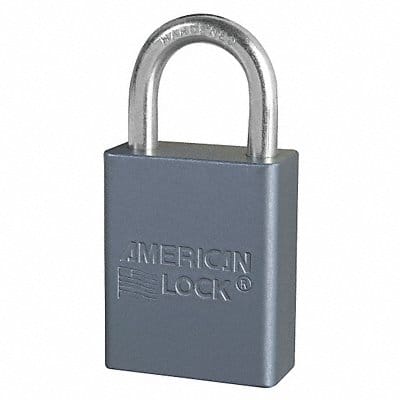 Keyed Padlock 3/4 in Rectangle Gray