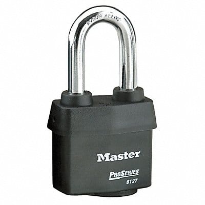 Keyed Padlock 7/8 in Rectangle Black