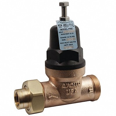 Water Pressure Reducing Valve 1/2 In.