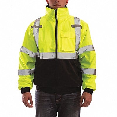 Hi-vis Bomber Jacket Insltd Lime/Blk 5XL