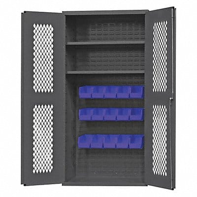 K4950 Bin Cabinet 72 x36 x24 Gray 15BlueBns