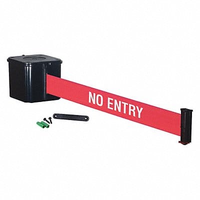 Retractable Belt Barrier 30 ft Red 4inH