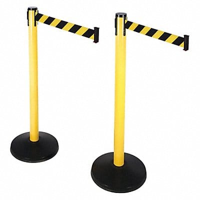 Belt Barrier Black/Yellow Black ABS PK2