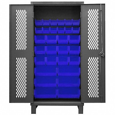 K4945 Bin Cabinet 78 x36 x24 Gray 30BlueBns