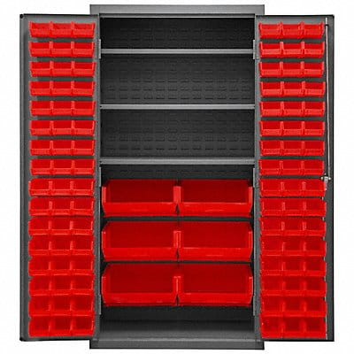 K4918 Bin Cabinet 72 x36 x24 Gray 102RedBns