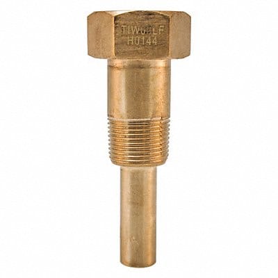 Industrial Thermowell 3.5in. Stem Brass