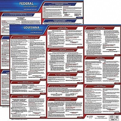 Labor Law Poster Fed/STA LA SP 20inH 1yr