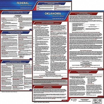 Labor Law Poster Fed/STA OK SP 20inH 1yr