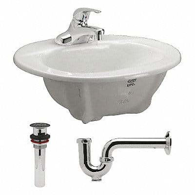 Zurn Lav Sink Oval 8-7/8inx20inx6-9/16in