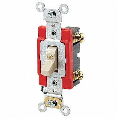 Wall Switch Ivory 20 A Single Pole 2 hp