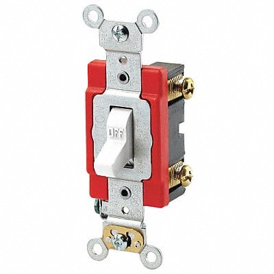 Wall Switch White 20 A Single Pole 2 hp