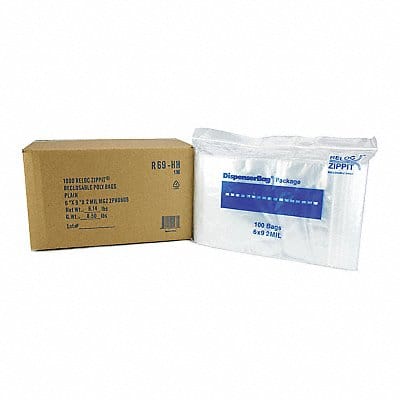 Reclosable Poly Bag Zip Seal PK1000