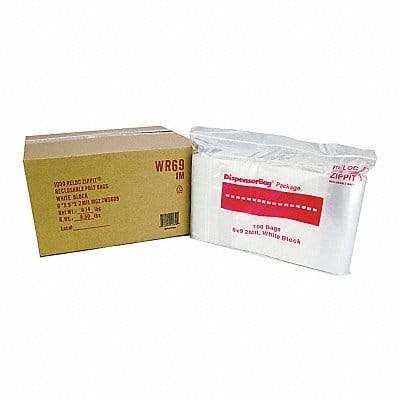 Reclosable Poly Bag Zip Seal PK1000