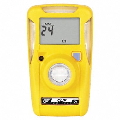 Single Gas Monitor Detects O2 Yellow LCD