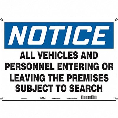 Safety Sign 14 in x 20 in Polyethylene