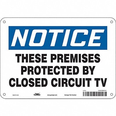 Safety Sign 7 in x 10 in Polyethylene