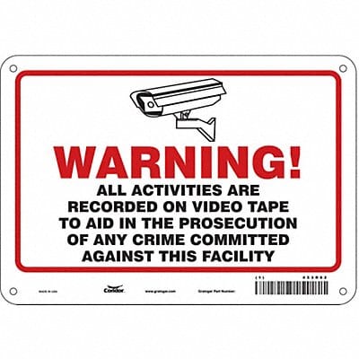 Safety Sign 7 in x 10 in Polyethylene